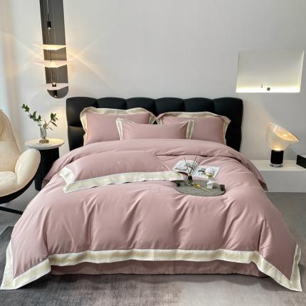 91家纺网 家纺一手货源 找家纺 （总）娇逸 2022新款100支澳棉刺绣烫钻系列四件套-贝拉