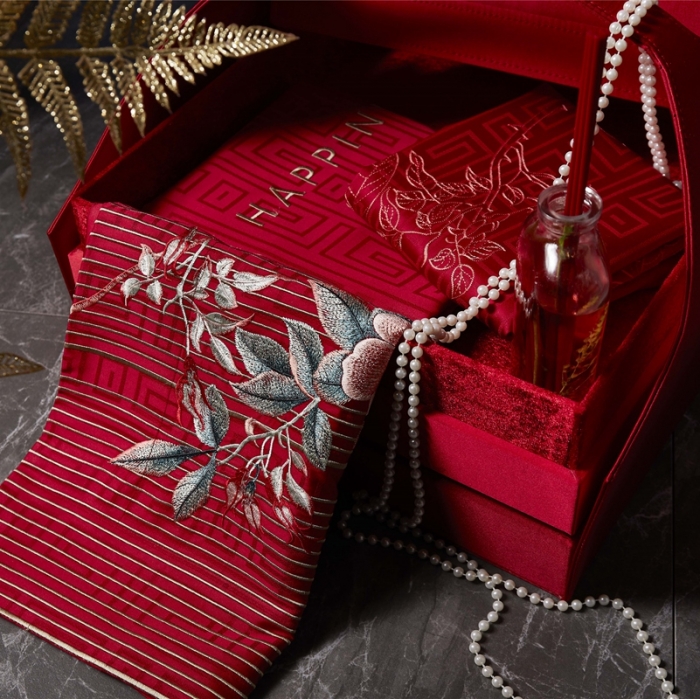 91家纺网 家纺一手货源 找家纺 缔缦 2022新款60s长绒棉婚庆四件套 曼妙