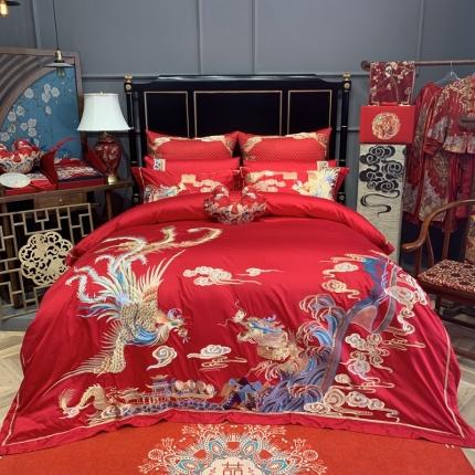 91家纺网 家纺一手货源 找家纺 (总）缔缦 2022新款全棉婚庆系列四件套多件套