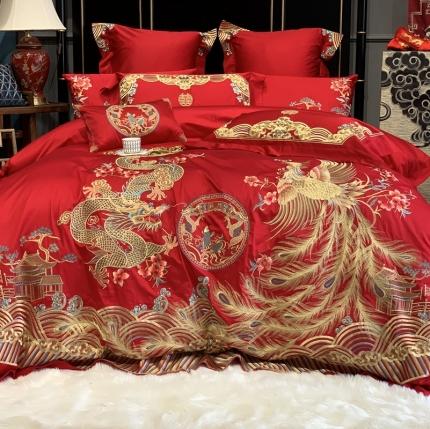 91家纺网 家纺一手货源 找家纺 缔缦 2022新款全棉婚庆系列四件套多件套 只为遇见你