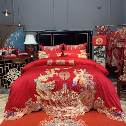 91家纺网 家纺一手货源 找家纺 (总）缔缦 2022新款全棉婚庆系列四件套多件套