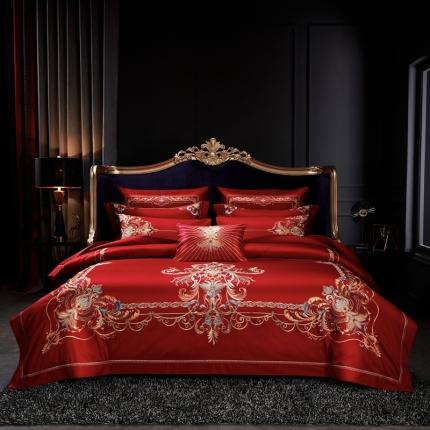 91家纺网 家纺一手货源 找家纺 (总）缔缦 2022新款全棉婚庆系列四件套多件套