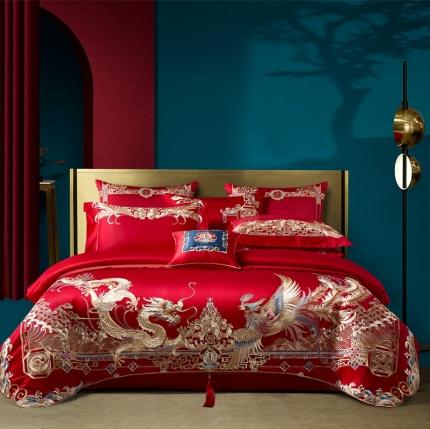 91家纺网 家纺一手货源 找家纺 (总）缔缦 2022新款全棉婚庆系列四件套多件套