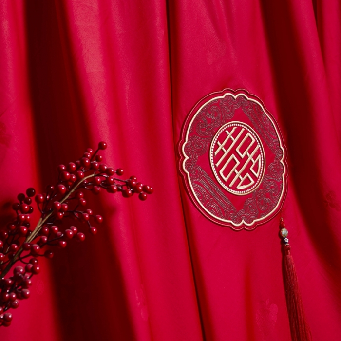 91家纺网 家纺一手货源 找家纺 (总）缔缦 2022新款全棉婚庆系列四件套多件套