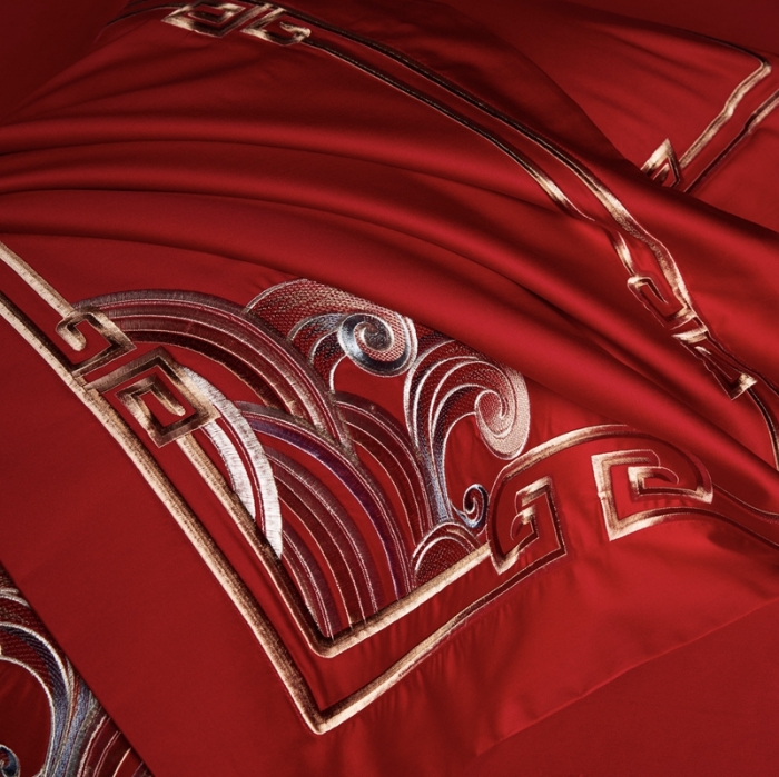 91家纺网 家纺一手货源 找家纺 缔缦 2022新款全棉婚庆系列四件套多件套 龙凤呈祥场景1