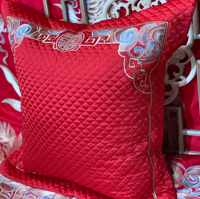 91家纺网 家纺一手货源 找家纺 缔缦 2022新款全棉婚庆系列四件套多件套 龙凤呈祥场景2