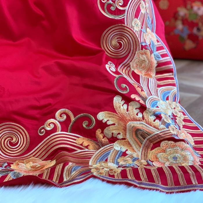 91家纺网 家纺一手货源 找家纺 缔缦 2022新款全棉婚庆系列四件套多件套 往后余生