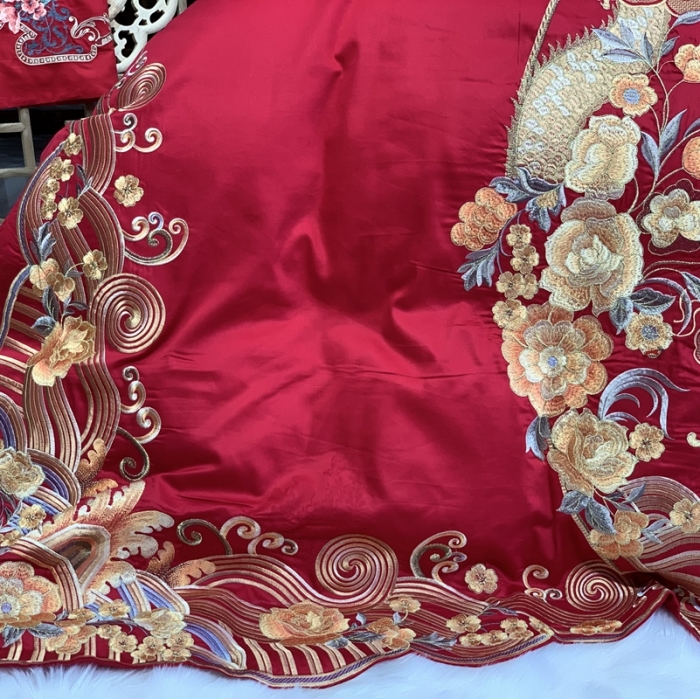 91家纺网 家纺一手货源 找家纺 缔缦 2022新款全棉婚庆系列四件套多件套 往后余生