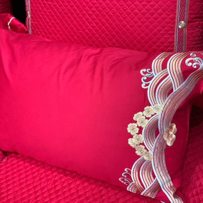 91家纺网 家纺一手货源 找家纺 缔缦 2022新款全棉婚庆系列四件套多件套 往后余生