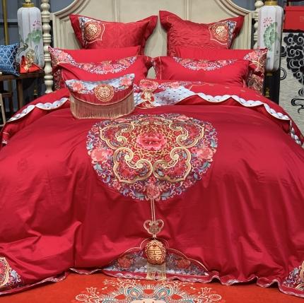 缔缦 2022新款全棉婚庆系列四件套多件套 真爱永随