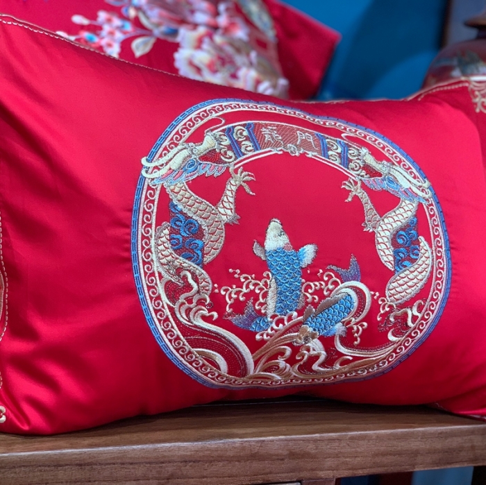 91家纺网 家纺一手货源 找家纺 缔缦 2022新款全棉婚庆系列四件套多件套 只为遇见你