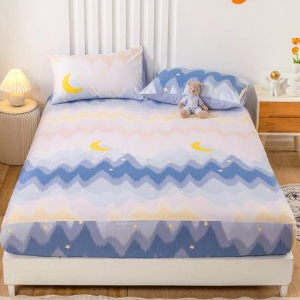 名兮 2022新款纯棉印花床笠 星辰入梦