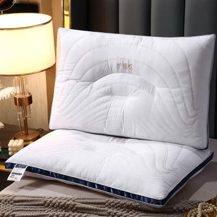 91家纺网 家纺一手货源 找家纺 梦叶草 2022新款护颈枕保健枕头48*74cm 时尚蓝护颈枕