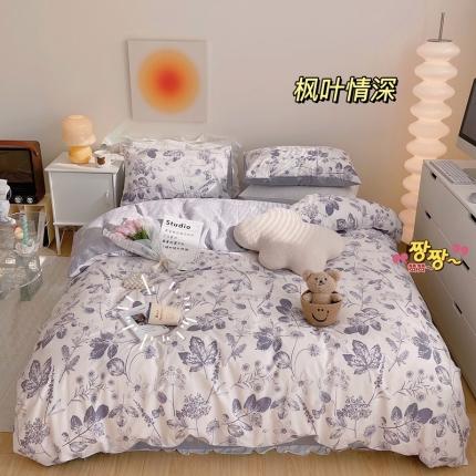 91家纺网 家纺一手货源 找家纺 （总）顾里 2022新款13372全棉四件套-韩系花卉类