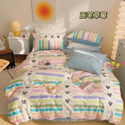 91家纺网 家纺一手货源 找家纺 （总）顾里 2022新款13372全棉四件套-韩系全棉