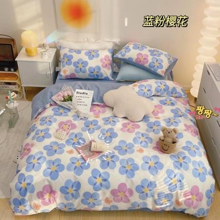 91家纺网 家纺一手货源 找家纺 （总）顾里 2022新款13372全棉四件套-韩系全棉