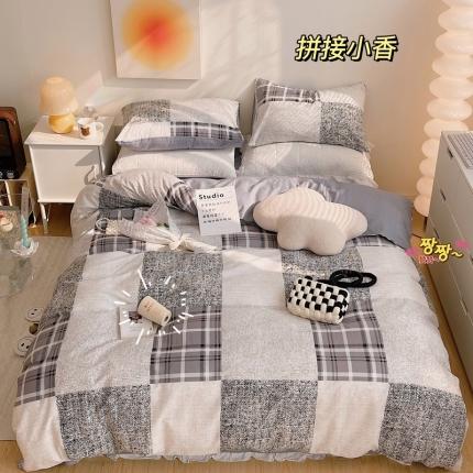 91家纺网 家纺一手货源 找家纺 （总）顾里 2022新款13372全棉四件套-几何渐变