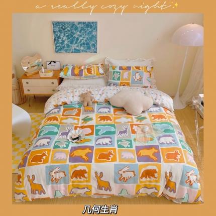 91家纺网 家纺一手货源 找家纺 （总）顾里 2022新款13372全棉四件套-卡通
