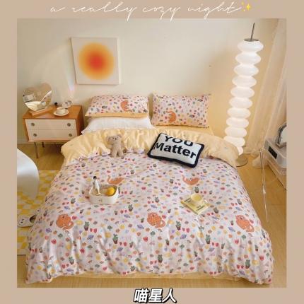 91家纺网 家纺一手货源 找家纺 （总）顾里 2022新款13372全棉四件套-卡通