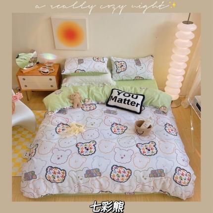 91家纺网 家纺一手货源 找家纺 （总）顾里 2022新款13372全棉四件套-卡通