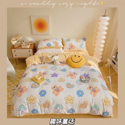 91家纺网 家纺一手货源 找家纺 （总）顾里 2022新款13372全棉四件套-卡通