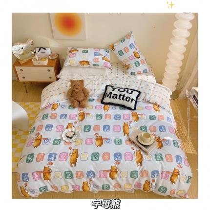 91家纺网 家纺一手货源 找家纺 （总）顾里 2022新款13372全棉四件套-卡通