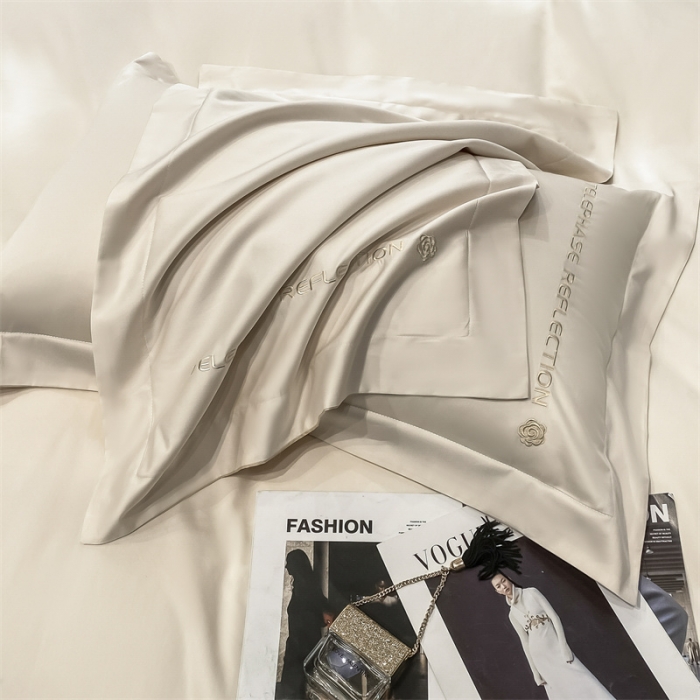 91家纺网 家纺一手货源 找家纺 蓝巢家纺 2022新款100支长绒棉四件套 邂逅-奶昔白