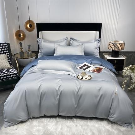 蓝巢家纺 2022新款100支长绒棉四件套 邂逅-天空蓝