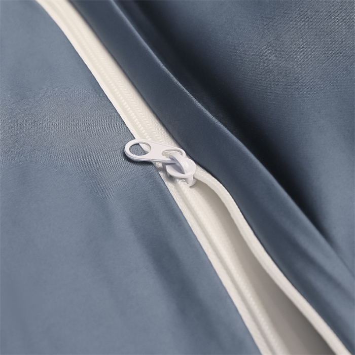 91家纺网 家纺一手货源 找家纺 蓝巢家纺 2022新款100支长绒棉四件套 邂逅-天空蓝