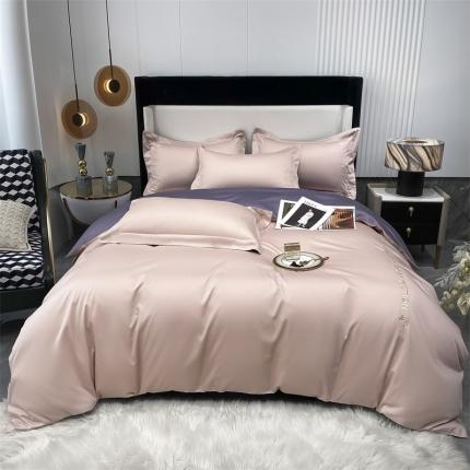 蓝巢家纺 2022新款100支长绒棉四件套 邂逅-香叶粉