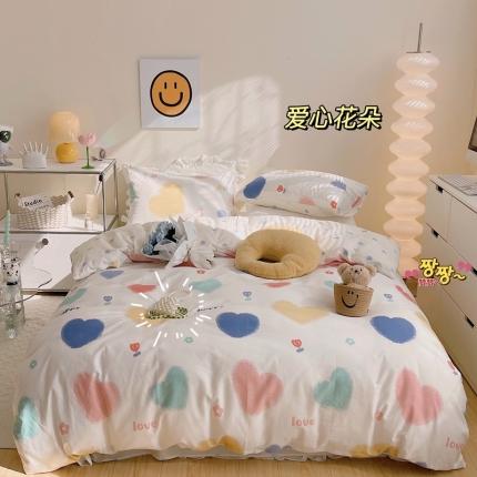 91家纺网 家纺一手货源 找家纺 （总）顾里 2022新款13372全棉四件套-小清新