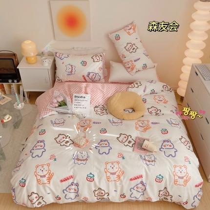 91家纺网 家纺一手货源 找家纺 （总）顾里 2022新款13372全棉四件套-治 愈卡通