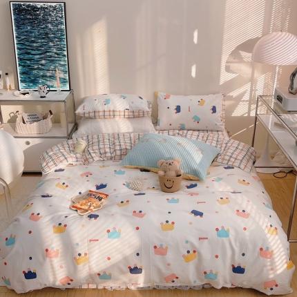 顾里 2022新款13372全棉四件套-治 愈卡通 ins皇冠