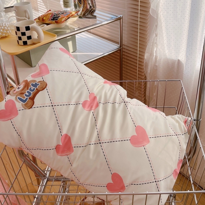 91家纺网 家纺一手货源 找家纺 顾里 2022新款13372全棉四件套-治 愈卡通 Lucy小熊