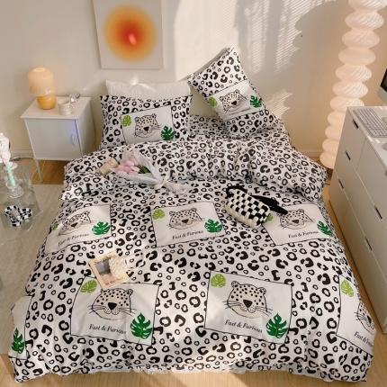 顾里 2022新款13372全棉四件套-治 愈卡通 可爱小豹