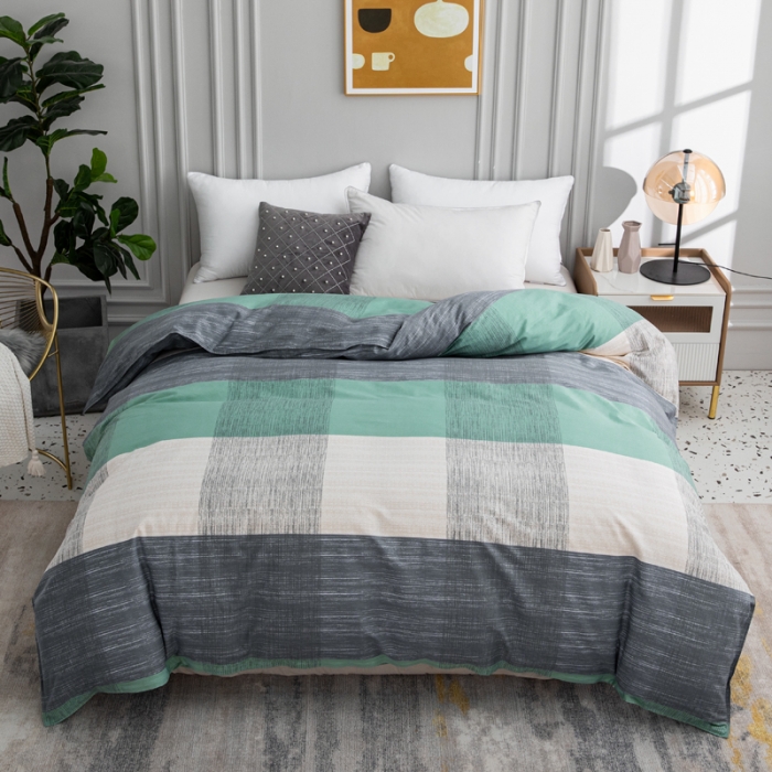 91家纺网 家纺一手货源 找家纺 首爱家纺 2025新款直播款全棉13070纯棉斜纹被套 格调人生