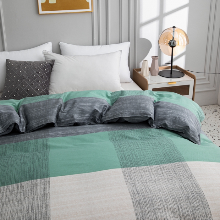 91家纺网 家纺一手货源 找家纺 首爱家纺 2025新款直播款全棉13070纯棉斜纹被套 格调人生