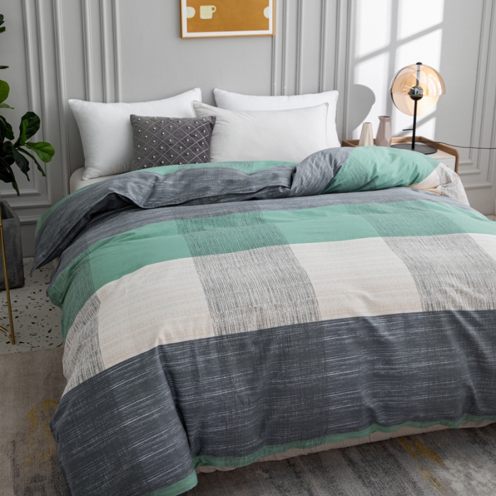 91家纺网 家纺一手货源 找家纺 首爱家纺 2025新款直播款全棉13070纯棉斜纹被套 格调人生