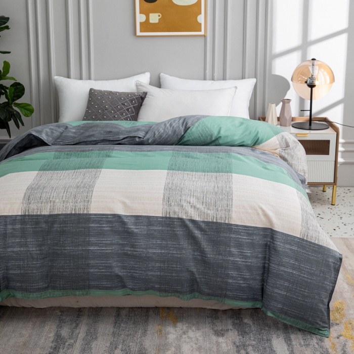 91家纺网 家纺一手货源 找家纺 首爱家纺 2025新款直播款全棉13070纯棉斜纹被套 格调人生