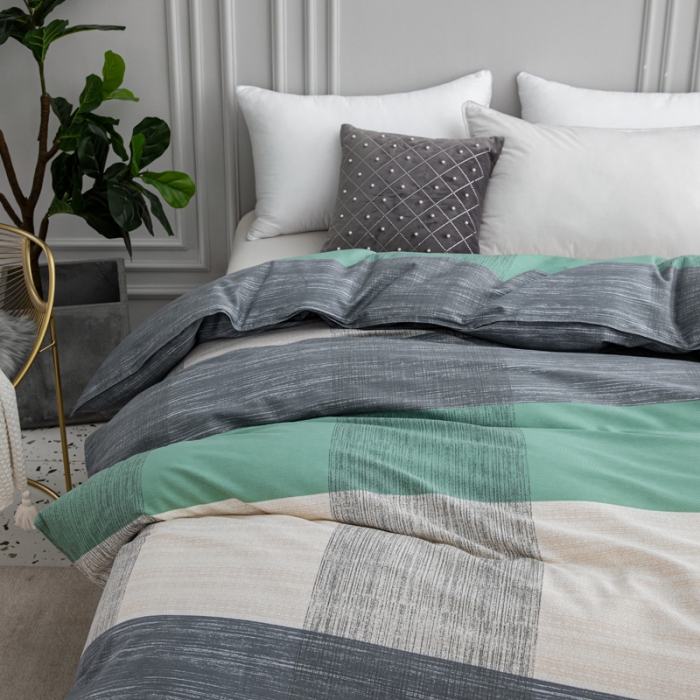 91家纺网 家纺一手货源 找家纺 首爱家纺 2025新款直播款全棉13070纯棉斜纹被套 格调人生