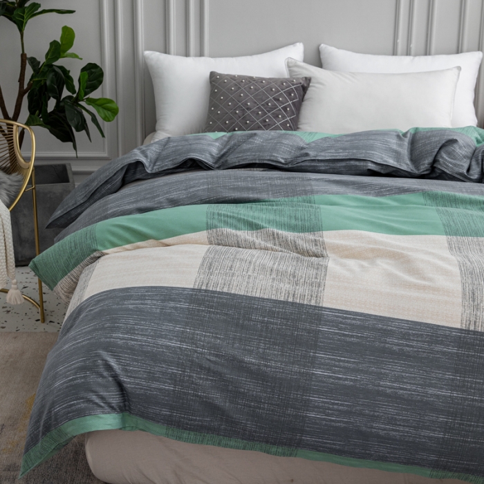 91家纺网 家纺一手货源 找家纺 首爱家纺 2025新款直播款全棉13070纯棉斜纹被套 格调人生