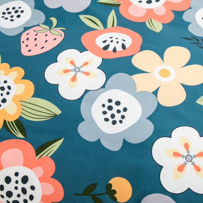 91家纺网 家纺一手货源 找家纺 首爱家纺 2025新款直播款全棉13070纯棉斜纹被套 花样年华