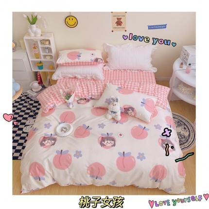 91家纺网 家纺一手货源 找家纺 （总）顾里 2022新款13372全棉四件套-治 愈卡通