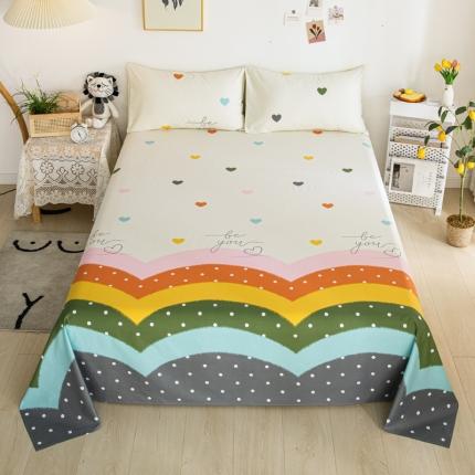 91家纺网 家纺一手货源 找家纺 （总）首爱2025新款直播款13070纯全棉斜纹老粗布磨毛单品床单单件