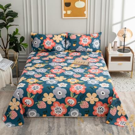 91家纺网 家纺一手货源 找家纺 （总）首爱2025新款直播款13070纯全棉斜纹老粗布磨毛单品床单单件