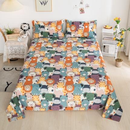 91家纺网 家纺一手货源 找家纺 （总）首爱2025新款直播款13070纯全棉斜纹老粗布磨毛单品床单单件