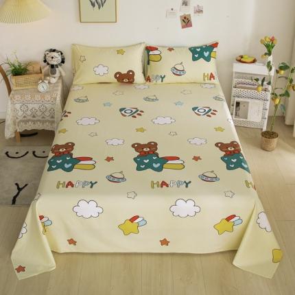 91家纺网 家纺一手货源 找家纺 （总）首爱2025新款直播款13070纯全棉斜纹老粗布磨毛单品床单单件