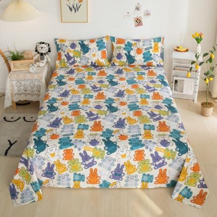 91家纺网 家纺一手货源 找家纺 （总）首爱2025新款直播款13070纯全棉斜纹老粗布磨毛单品床单单件