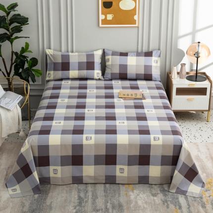 91家纺网 家纺一手货源 找家纺 （总）首爱2025新款直播款13070纯全棉斜纹老粗布磨毛单品床单单件