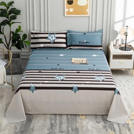 91家纺网 家纺一手货源 找家纺 （总）首爱2025新款直播款13070纯全棉斜纹老粗布磨毛单品床单单件